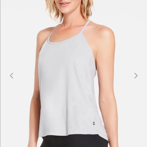 Fabletics Grey Neema Draped Razorback Tank Size S - Picture 2 of 4
